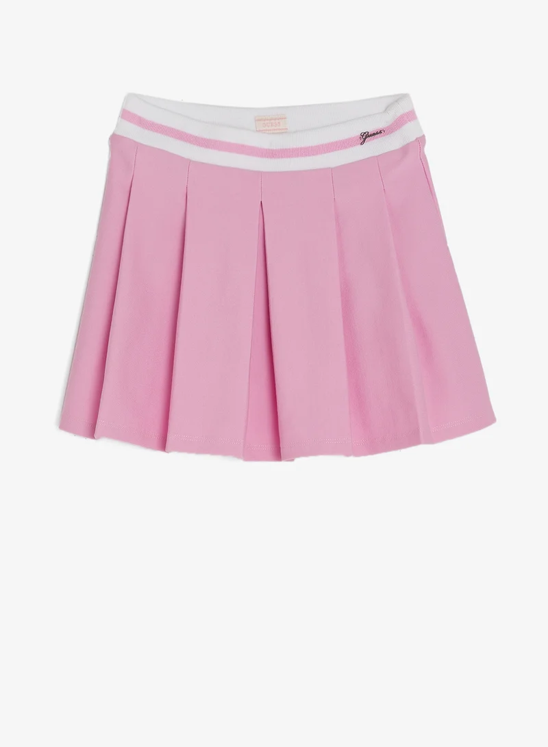 جس Infant Pleated Punto Milano Midi Skirt